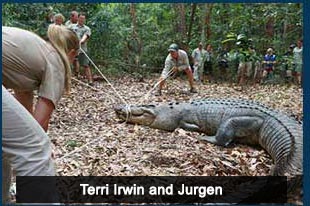 Terri Irwin and Jurgen